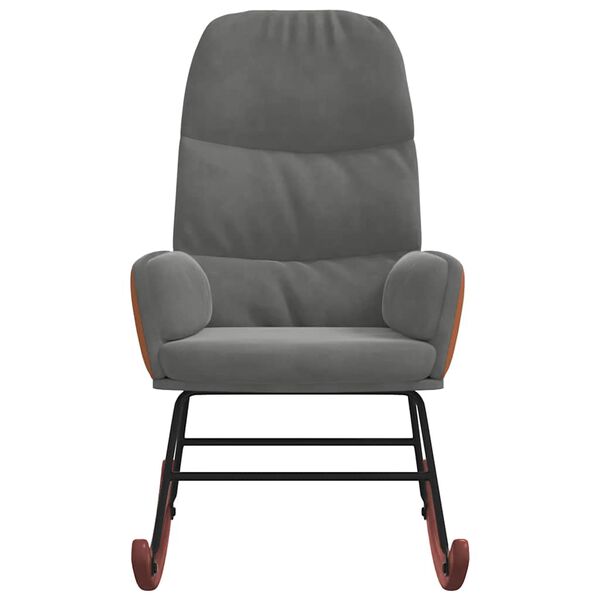 vidaXL Gungstol m&ouml;rkgr&aring; sammet