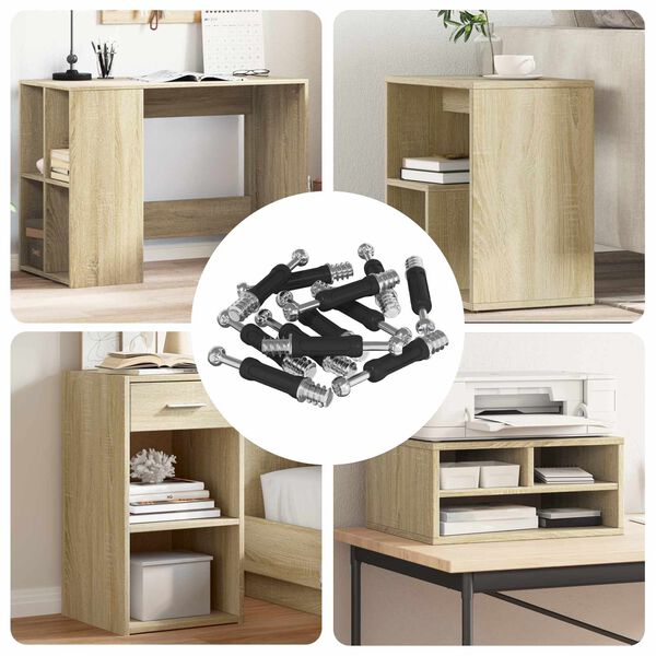 vidaXL Kammare l&aring;sskruf 4000 pcs Silver och svart Metall