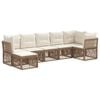 vidaXL Tr&auml;dg&aring;rdsoffset 7 pcs Beige konstrotting