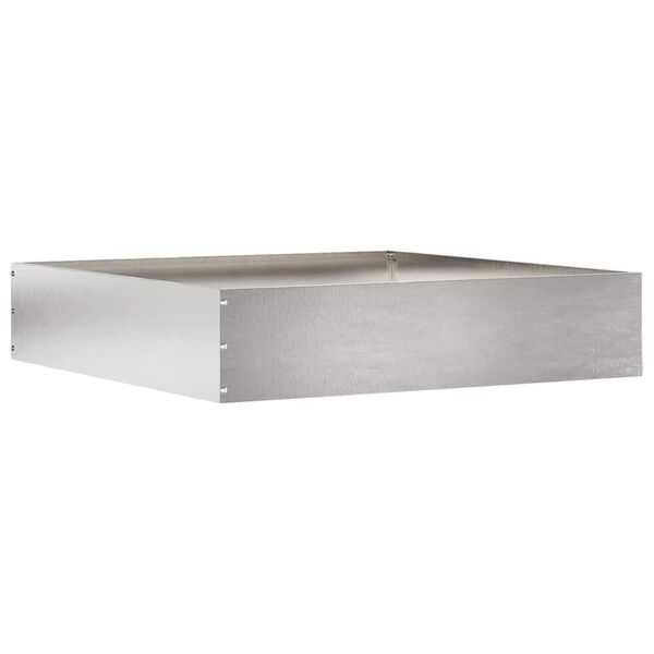 vidaXL Kant f&ouml;r gr&auml;smatta Silver 60 x 60 x 13 cm Rostfritt st&aring;l