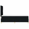 vidaXL B&auml;ddfj&auml;der med madrass med huvudgavel Svart 80 x 200 cm tyg