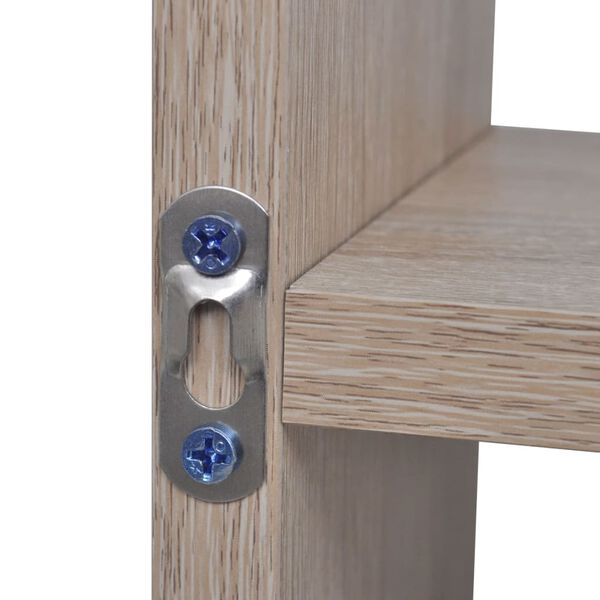 vidaXL Flytande vägghylla 8 fack ekfärg