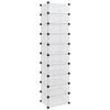 vidaXL Skohylla transparent 44x32x174 cm PP