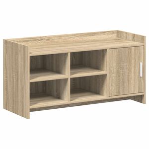 vidaXL Skosk&aring;p med d&ouml;rr Sonoma-ek 100 x 39,5 x 51 cm Konstruerat tr&auml;