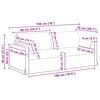 vidaXL Soffa 2 pcs Kr&auml;m 158 x 78 x 80 cm tyg