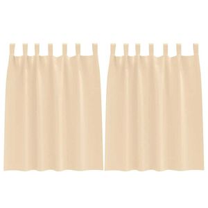 vidaXL M&ouml;rkl&auml;ggningsgardiner med Ringar 2 pcs Kr&auml;m 140 x 140 cm