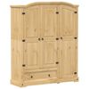 vidaXL Garderob Corona 151,5x52x186 cm massiv furu