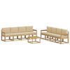 vidaXL Utomhussoffset 9 st Vit och Beige