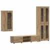 vidaXL TV-b&auml;nkset FLORIN 3 pcs Artisan Ek Konstruerat tr&auml;