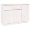 vidaXL Sk&auml;nk vit 110x34x75 cm massiv furu