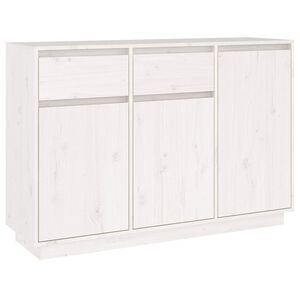 vidaXL Sk&auml;nk vit 110x34x75 cm massiv furu