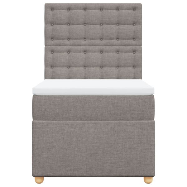 vidaXL Rams&auml;ng med madrass taupe 80x200 cm tyg