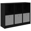 vidaXL Sideboard med l&aring;da Svart Ek 102 x 32 x 73,5 cm