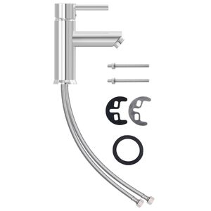 vidaXL Badrumsblandare kromad finish 130x176 mm