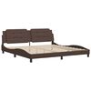 vidaXL Bed Frame without Mattress "Zadar" Brown 200x200 cm Faux Leather