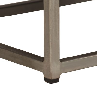 vidaXL Nattduksbord återvunnen teak och stål 40x30x50 cm