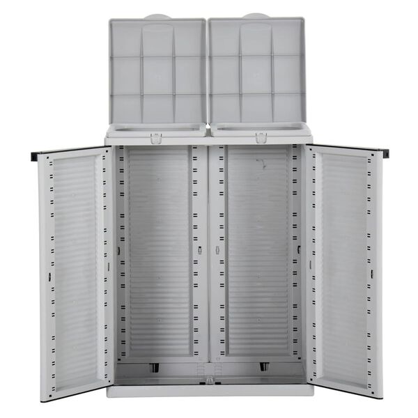 vidaXL Soptunna Eco Cabinet 68x39x89 cm gr&aring; och svart