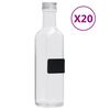 vidaXL Glasflaskor 250 ml med skruvkork 20 st