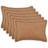 vidaXL Kudd&ouml;verdrag 6 st HOUTEN Beige 50 x 70 cm Boucl&eacute;