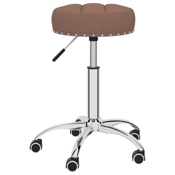 vidaXL Snurrbara matstolar 4 st brun tyg