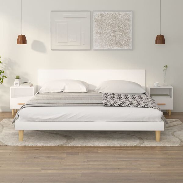 vidaXL Sängbord 2 st vit 40x35x47 cm