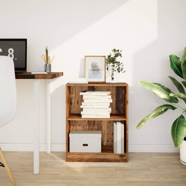 vidaXL Bokhylla åldrat trä 60x24x76 cm konstruerat trä