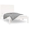 vidaXL S&auml;ngram vit massivt tr&auml; 90x200 cm