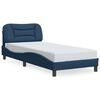 vidaXL Bed Frame without Mattress "Hvar" Blue 90x190 cm Fabric