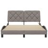 vidaXL Bed Frame with LED without Mattress Taupe 140x190 cm Fabric
