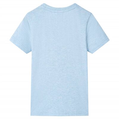T-shirt för barn mjuk blå melerad 104