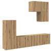 vidaXL TV-v&auml;ggmodul 5 pcs Artisan Ek Konstruerat tr&auml;