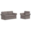 vidaXL Soffa 140cm 2 pcs Taupe Metall