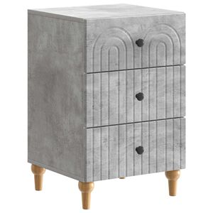 vidaXL Nattduksbord Betonggr&aring; 43x 41 x 66,5 cm Konstruerat tr&auml;