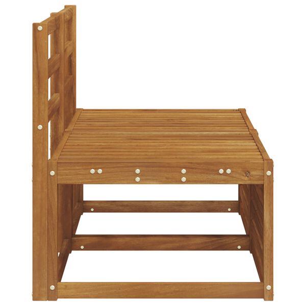 vidaXL 2 Stycke Utomhus Mellansoffa Massivt Akaciatr&auml; Naturf&auml;rg