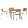 vidaXL Utomhusmatbord 5 st 90 x 90 x 75 cm