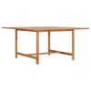 vidaXL Tr&auml;dg&aring;rdsbord 150x150x76 cm massiv teak