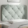 vidaXL Headboard Cushion Light Grey 90 cm Velvet