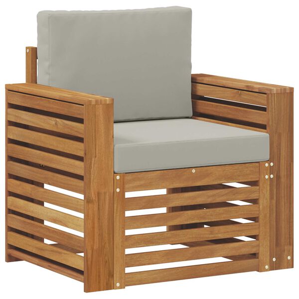 vidaXL Utomhussoffset Massivt akaciatr&auml; och polyester Naturf&auml;rg