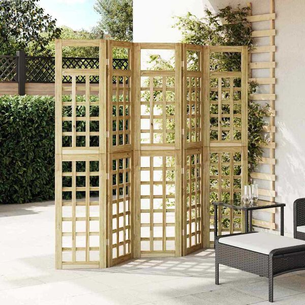 vidaXL Avsk&auml;rmningssk&auml;rm Honung brun 200 x 180 cm Massiv furu