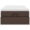 vidaXL Ottoman s&auml;ngram med madrass brun 100x200 cm konstl&auml;der