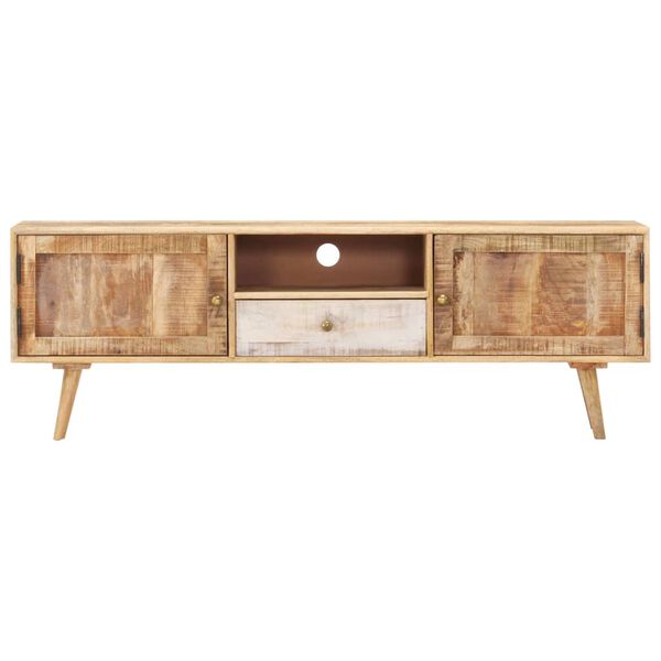 vidaXL TV-b&auml;nk 140x30x45 cm massivt mangotr&auml;