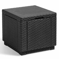 Keter Cube Förvaringspuff grafitgrå 213816