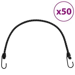 vidaXL Stroppar med reflekterande remsor och krokar 50 st 59 cm