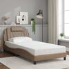 vidaXL Bed Frame "Viana" without Mattress Cappuccino 100x200 cm Faux Leather