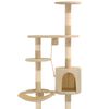 vidaXL Katträd väggmonterat med klöspelare i sisal 194 cm beige