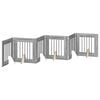 vidaXL F&auml;llbar hundgrind med stativ 6 pcs Gr&aring; sonoma-ek 362 cm
