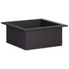 vidaXL Eldstad ring Svart 90 x 90 x 25 cm St&aring;l