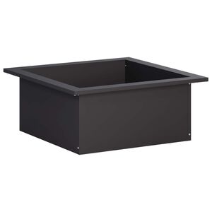 vidaXL Eldstad ring Svart 90 x 90 x 25 cm St&aring;l