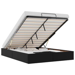 vidaXL Ottoman s&auml;ngram utan madrass svart 140x190 cm konstl&auml;der