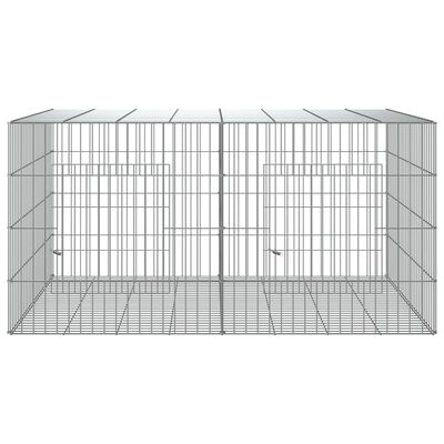vidaXL Kaninhage 2 paneler 110x79x54 cm galvaniserat järn